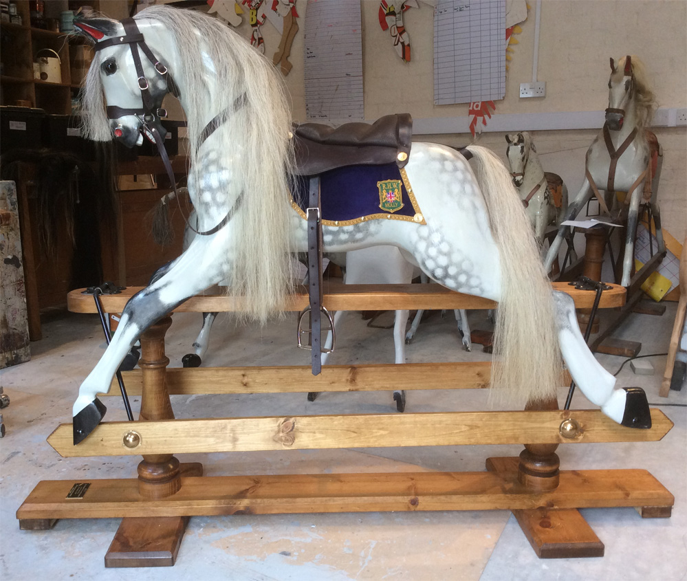 Standard Dapple Grey Rocking Horse Small (41" x 54" x 18")