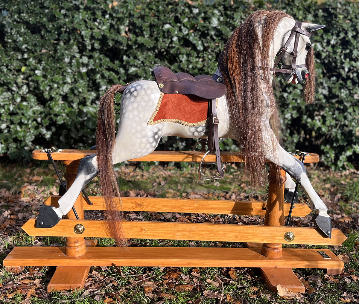 Standard Dapple Grey Rocking Horse Medium (46" x 60" x 18")