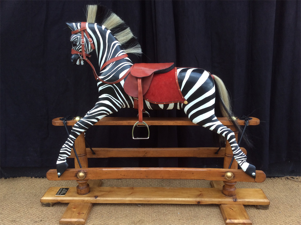 Zebra Rocking Horse Small (41" x 54" x 18")